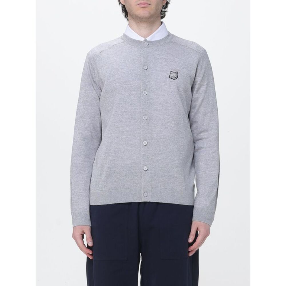 Maison Kitsune Men Wool Cardigan Maison Kitsune